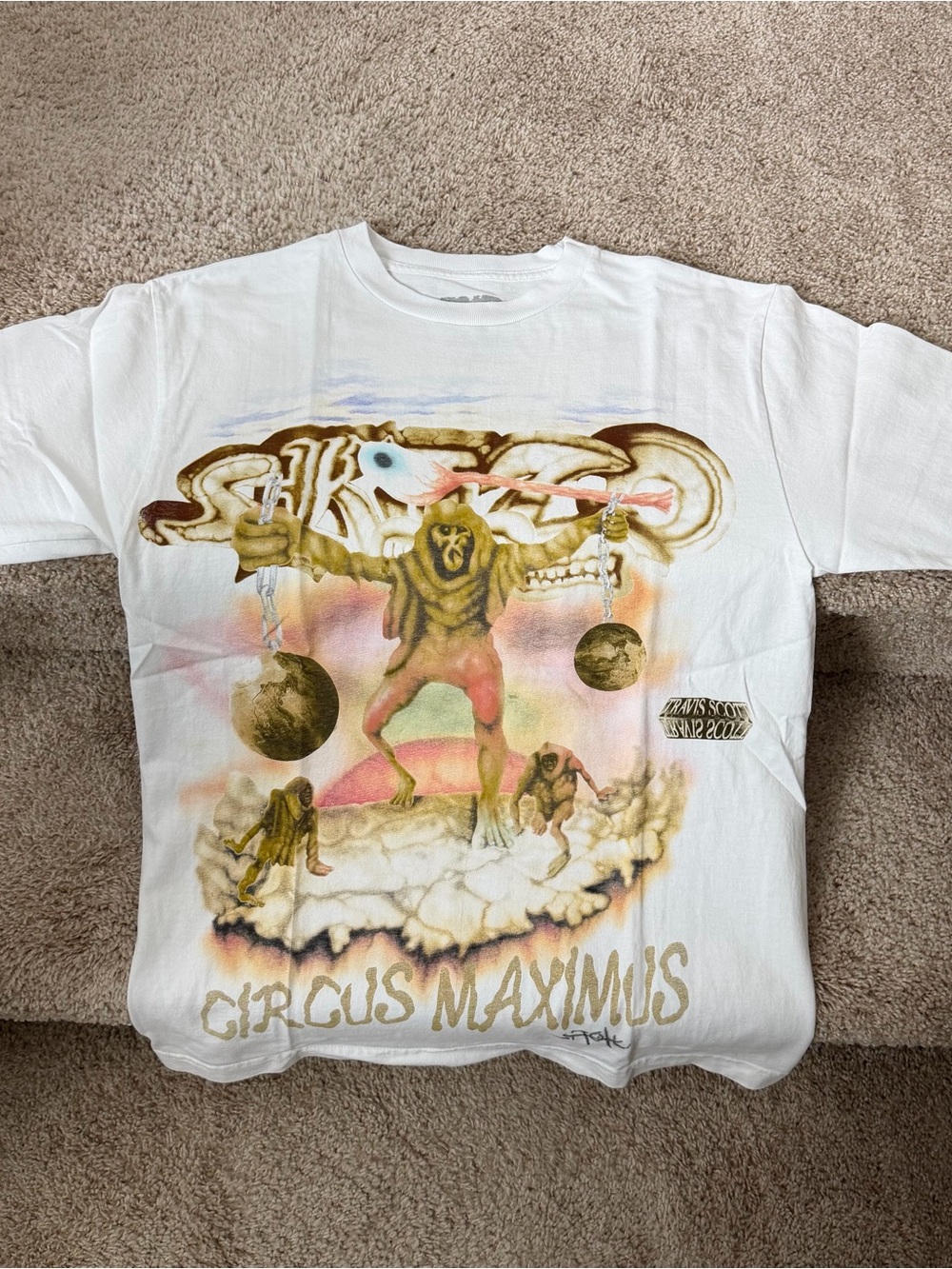 Travis Scott White Circus Maximus Tour Tee (Like New)